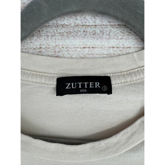 Zutter USA Dreamer Short Sleeve T-Shirt Midi Dress Womens Small Off-White - Picture 7 of 10